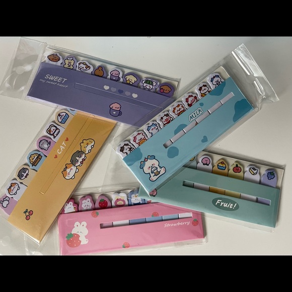 4 for $20 Kawaii Memo Flags ❤️🥰 - Picture 1 of 12